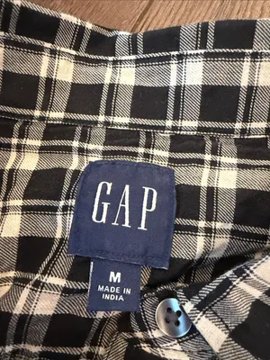 GAP Women’s Black Flannel Elasticated Waist Top Size Medium - C71-013 thumbnail 3