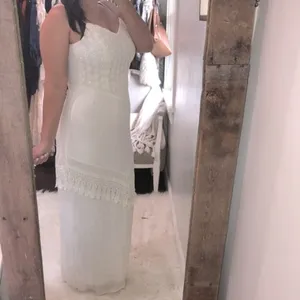 Trixxi size 7 ivory lace crochet maxi sundress thumbnail 2