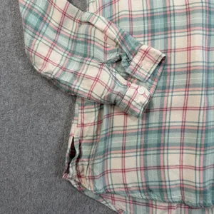 Southern Shirt Co Women's Medium Plaid Popover Button Up Long Sleeve Top Tunic thumbnail 2