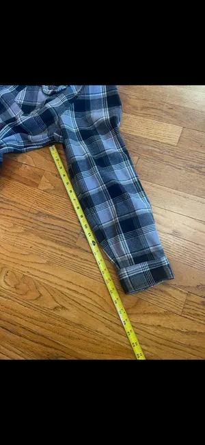 Vintage Lee Gray Plaid Collar Shirt Jacket thumbnail 8