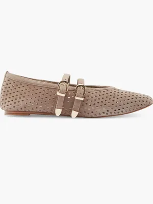 Steve Madden Women’s taupe perforated flats. Size 7.5 thumbnail 6