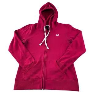 Fox Racing Full Zip Hoodie Womens M Pink Embroidered Logo Moto Skater Sweatshirt thumbnail 1