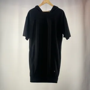 Jenna Dewan x Danskin Oversized Hooded Sweatshirt Dress in Black Size‎ Large thumbnail 3