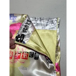 Elsie & Fred Urban Outfitters UO Cherub Satin Mini Skirt XL Metallic Y2K Print thumbnail 9
