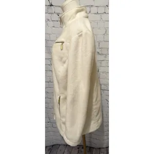 Bob Mackie QVC Wearable Art ivory/cream fleece jacket Size Large thumbnail 4