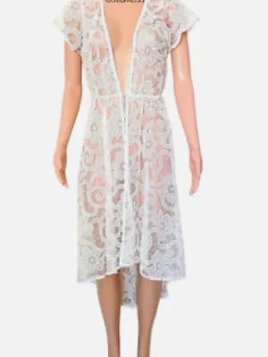 Victoria’s Secret Crochet Lace Maxi Robe thumbnail 3