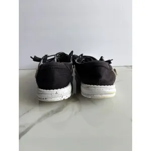 Hey Dude Wendy Basic Black Odyssey Women Size 9 Speckled Sole Canvas Loafers thumbnail 4