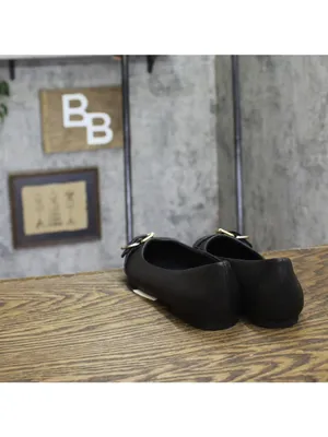 A New Day Womens Valentina Pointed Toe Buckle Ballet Flats 94462479 Black 7M thumbnail 4