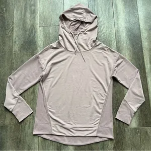 Kuhl Rhea Pullover Hoodie French Terry Cowl Neck Ribbed Shirt Lavender City Grey thumbnail 8