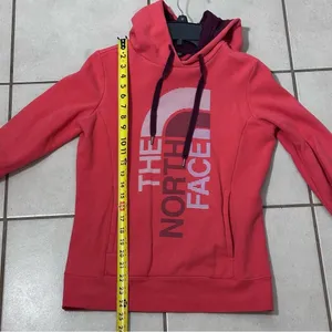 The North Face Women Orange Hoodie Sweater‎ Jacket Pullover Size XS. thumbnail 8