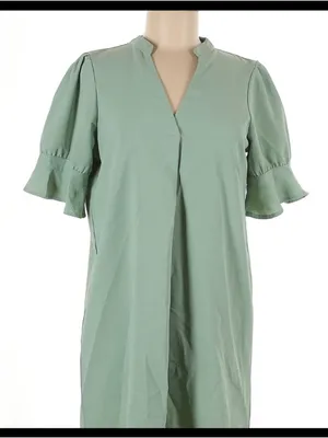 City Chic Mint Green Ruffle-Sleeve Midi Dress thumbnail 2