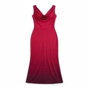 Tik Tok Womens Red Maxi Dress Cowl Neck Sleeveless Party Cocktail Evening Gown S thumbnail 2