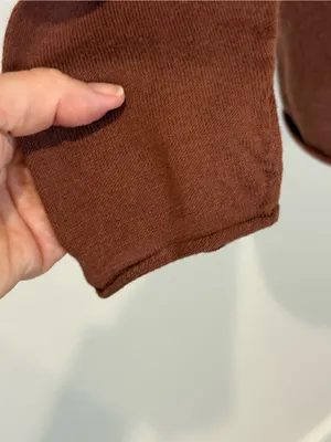 Tori Richard Women’s Small Rust Brown Lightweight Cardigan Sweater Cotton Blend thumbnail 5