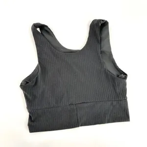 DYI‎ crop top bra black ribbed size small thumbnail 4