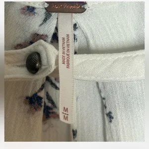 Free People Swing Tunic Dress Blue White Size Medium. thumbnail 4