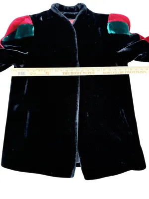 Borgazia Black Faux Fur Coat Vintage Sasson Mob Wife SZ 12/14 thumbnail 4