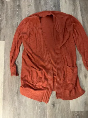 Sonoma Knit Cardigan Womens Small Terracotta Longline Open Front Sweater thumbnail 8
