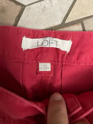 Loft straight Leg low-rise Red Pants thumbnail 4