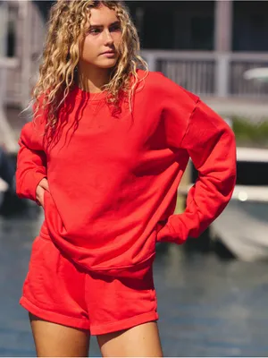 NWT Ray the Brand Classic Crewneck in Red Size M thumbnail 1