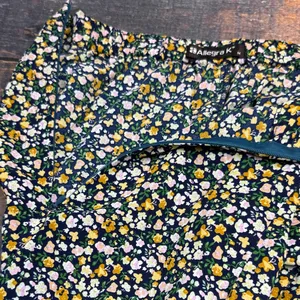 Allegra K Floral Maxi Ruffle Skirt - Black, Yellow, White thumbnail 7