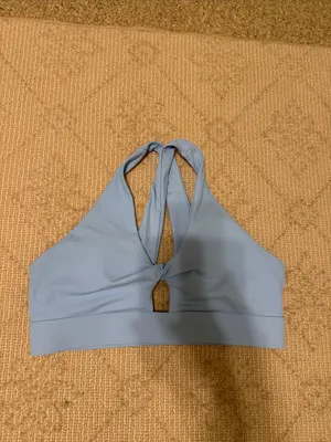 FABLETICS Light Blue Oasis Rib Twist bra XL thumbnail 2