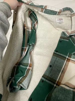 Sono Green Plaid Jacket with Fleece Lining Size M thumbnail 3