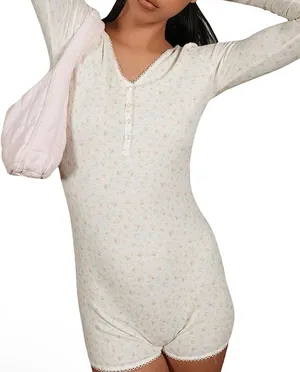 long sleeve one piece pajamas thumbnail 1