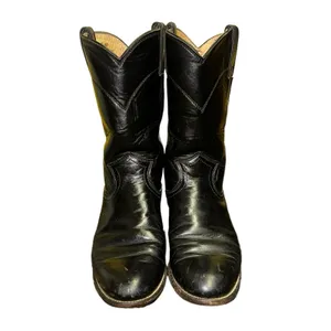 Justin Boots Black‎ Western Cowboy Boots Women's 6B USA Leather L3703 thumbnail 2