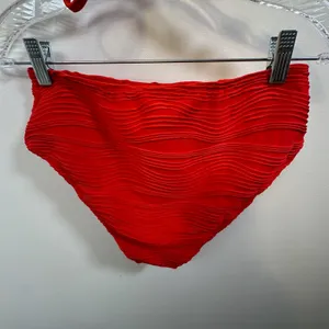 ZAFUL Red Ribbed Textured V-Wired Lace Up Bikini Set High‎ Waisted Medium thumbnail 8