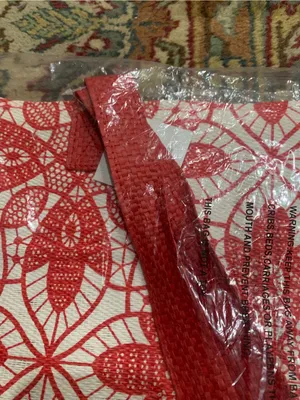 Floral Design Spring Summer Tote Bag Red And White Brand New thumbnail 3