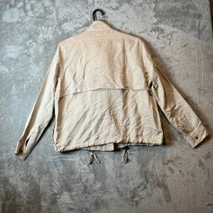 RAILS Collins White Mini‎ Cheetah Jacket Size Large Tencel Linen Cream New thumbnail 5