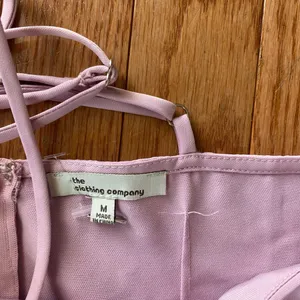 The Clothing Company pink mauve pastel purple cowl neck wrap bow formal mini dress thumbnail 5