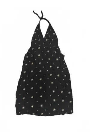 Urban Outfitters Floral Embroidered Halter Midi Dress Small thumbnail 3