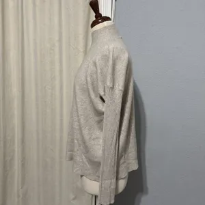 Cyrus Mock Neck Pullover Knit Strechy Sweater Dolman Sleeve‎ Women Small Beige thumbnail 6