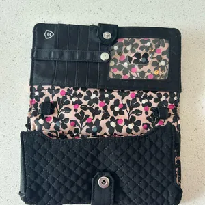 Vera Bradley Iconic All Together Black Wallet Like New thumbnail 4