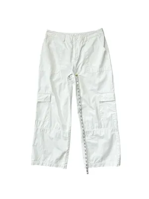 Princess Polly Fallout Wide Leg High Rise Cargo Ankle Crop Cotton Pants Size 8 thumbnail 8