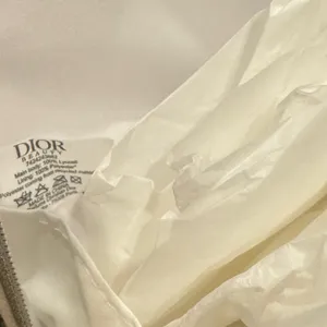 Christian Dior Quilted Cosmetic Makeup Zipper Bag Pouch Clutch - White thumbnail 5