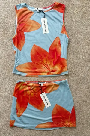 Pretty Garbage Skirt Tank Set Vacation Size M thumbnail 1