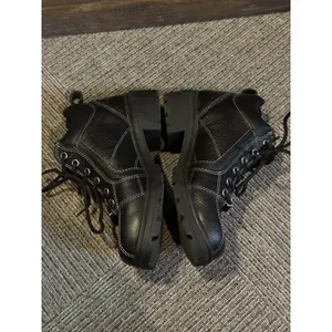 Milwaukee Boots Black Leather Women's Size 6.5C Motorcycle Biker Lace Up Heel thumbnail 8