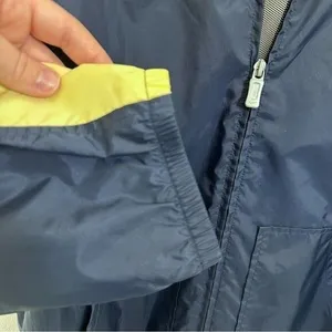 Nike 90s Streetwear‎ Vintage Navy Blue and Yellow Logo Windbreaker Womens Size M thumbnail 5
