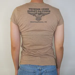 Y2K 2010 Harley Davidson Shirt Tan Size L thumbnail 2
