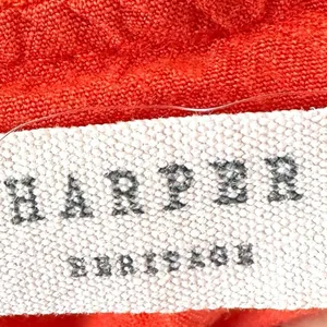 Harper burnt orange floral short sleeved V neck crop top thumbnail 6