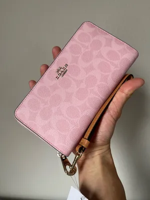 Coach Long Zip Around Wallet In Signature Canvas thumbnail 3