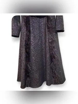 TOUCH Israel Women’s Modest Sparkle Feather Trim Evening Dress Size EU 40 thumbnail 7