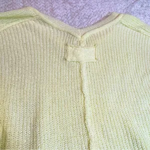 POL Butter Yellow Boho Oversized Loose Knit Sweater Women Size Medium‎ thumbnail 8