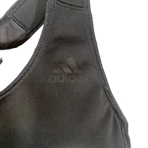 Adidas Black Side Cut Out Racerback Mesh Athletic Gym Sports Bra Women Sz M thumbnail 4