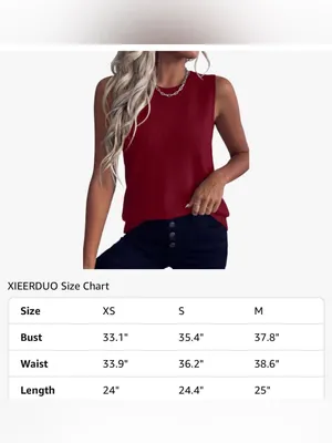 XIEERDUO Sweater Vest Women Crewneck Ribbed Knit Tank Tops Sleeveless Summer Top thumbnail 3