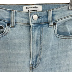 Reformation Harper High Rise Skinny Jeans Amalfi Light Wash Denim Blue‎ Size 24 thumbnail 5