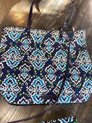 Vera Bradley Quilted Wallet in Ink Blue Medallion Print thumbnail 11