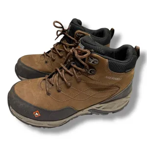Merrell Siren LTR Mid Waterproof Alloy Toe‎ Work Boots Women 8.5 M Brown J099404 thumbnail 4